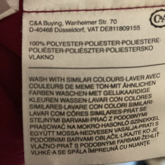 Yessica Burgundy Red Belted Short Split Sleeve Shift Dress - Picture 8 of 8